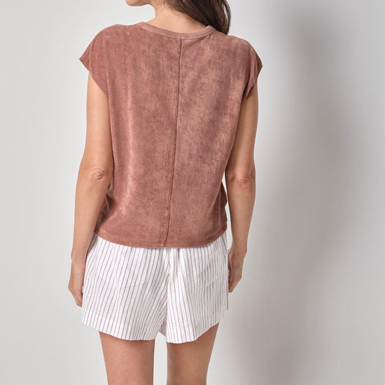 Terry Boxy Sleeveless Top Womens Top Bark A2