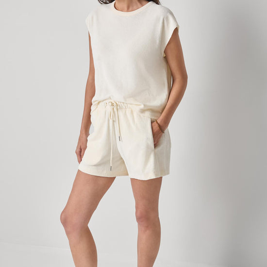 Terry Boxy Sleeveless Top Womens Top Rope A1
