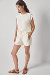 Terry Boxy Sleeveless Top Womens Top Rope A1