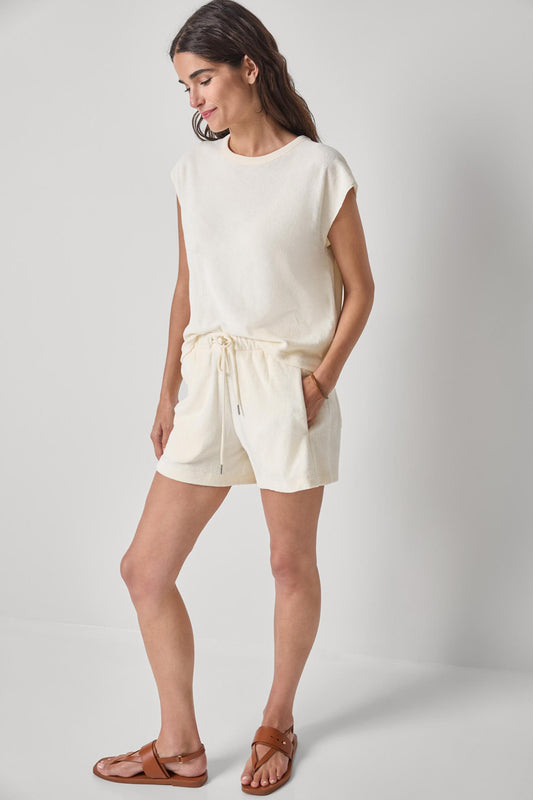 Terry Boxy Sleeveless Top Womens Top Rope A1
