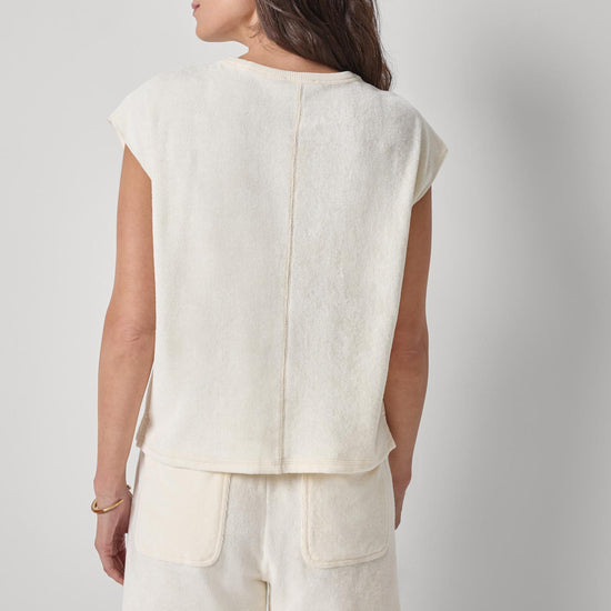 Terry Boxy Sleeveless Top Womens Top Rope A2