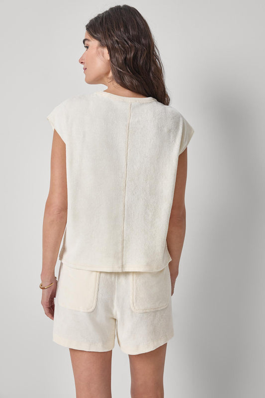 Terry Boxy Sleeveless Top Womens Top Rope A2