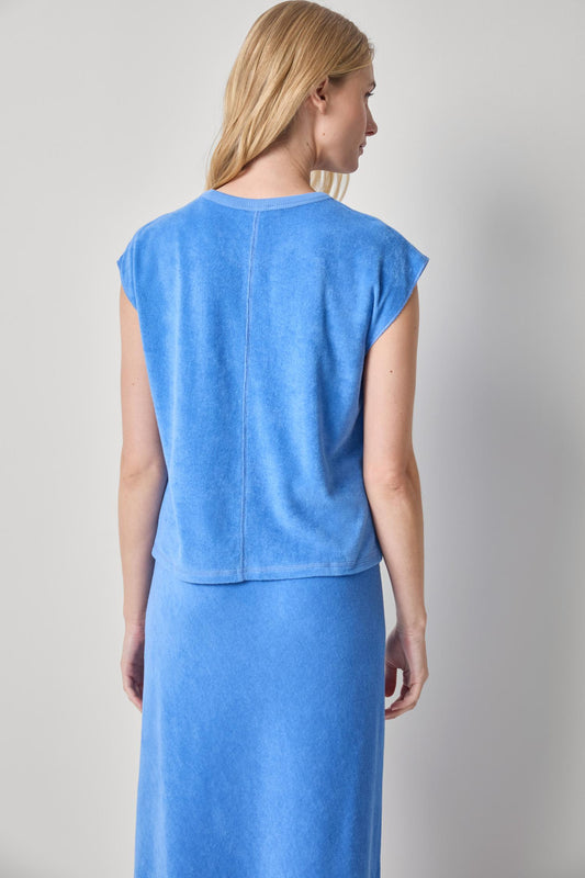 Terry Boxy Sleeveless Top Womens Top Ultramarine A2