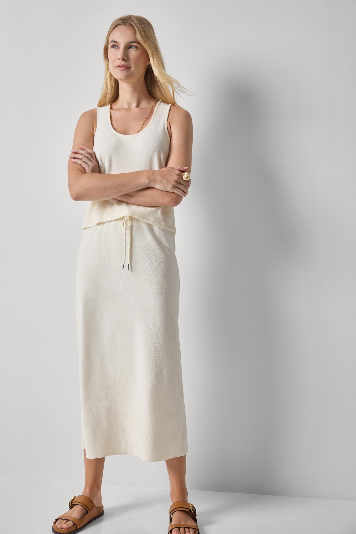 Terry Bias Skirt Womens Skirt Rope A3