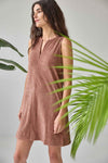 Terry Zip Dress Womens Dress Bark C1