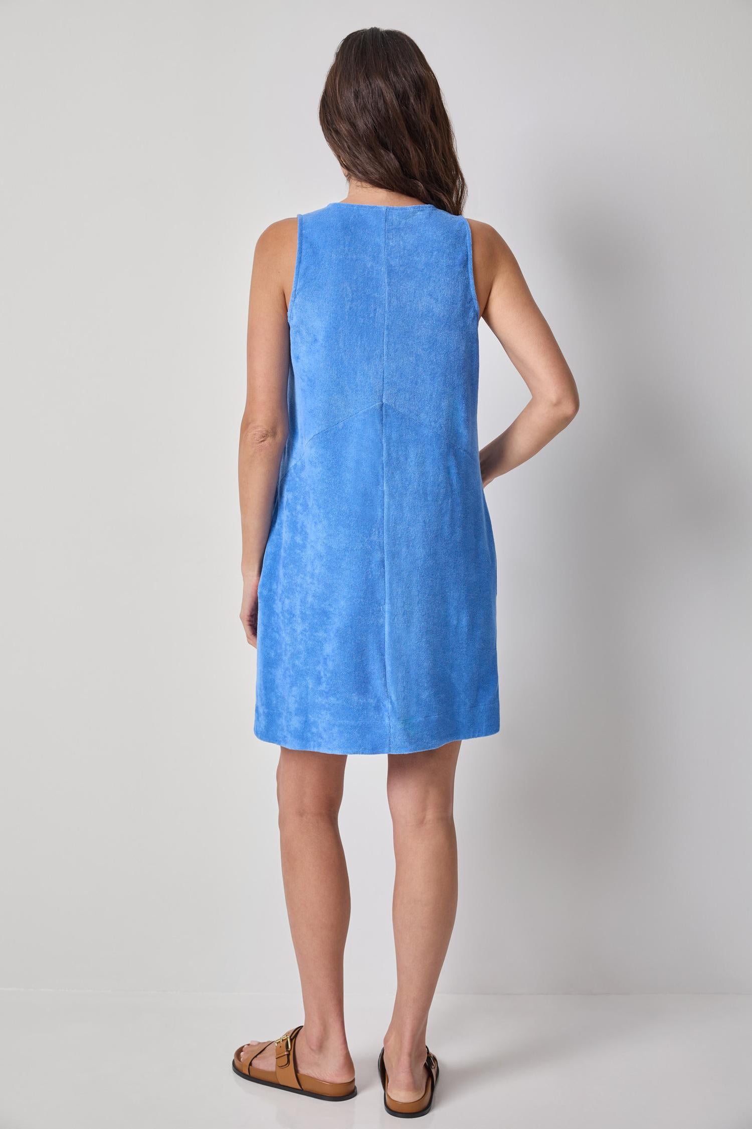 Terry Zip Dress Womens Dress Ultramarine A2