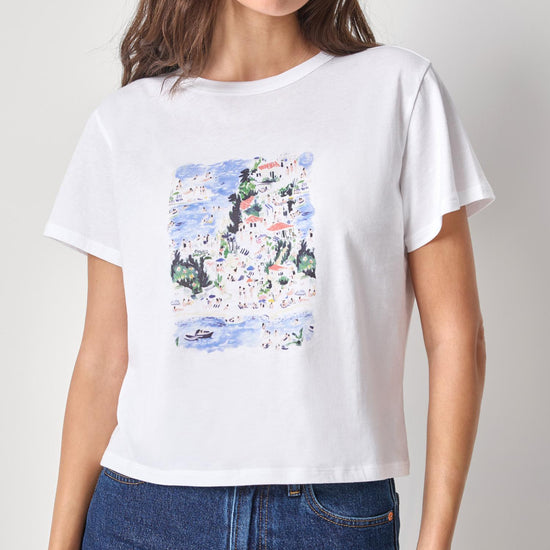 Coastal Print Tee Womens Top Coastal Print A1