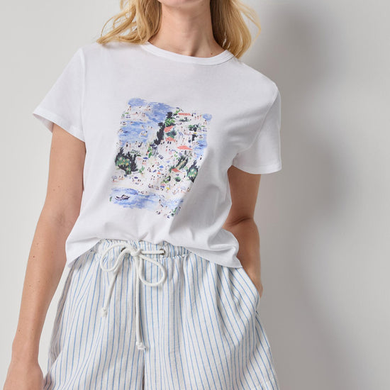 Coastal Print Tee Womens Top Coastal Print A3