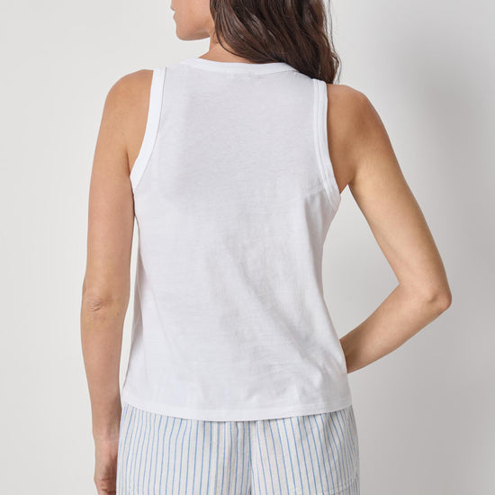 Seaside Tank Womens Top Beach Chair Embroidery A2