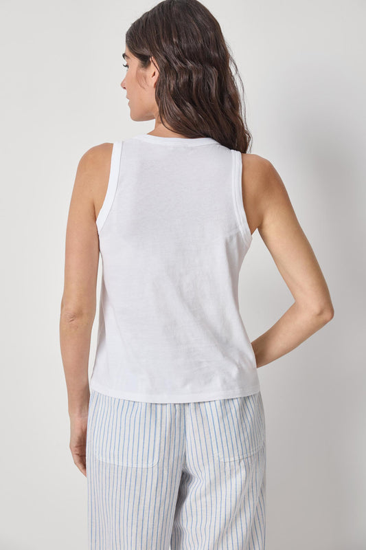 Seaside Tank Womens Top Beach Chair Embroidery A2