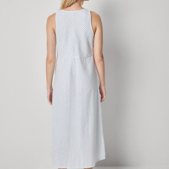 Striped Keyhole Midi Dress Womens Dress Capri Stripe A2