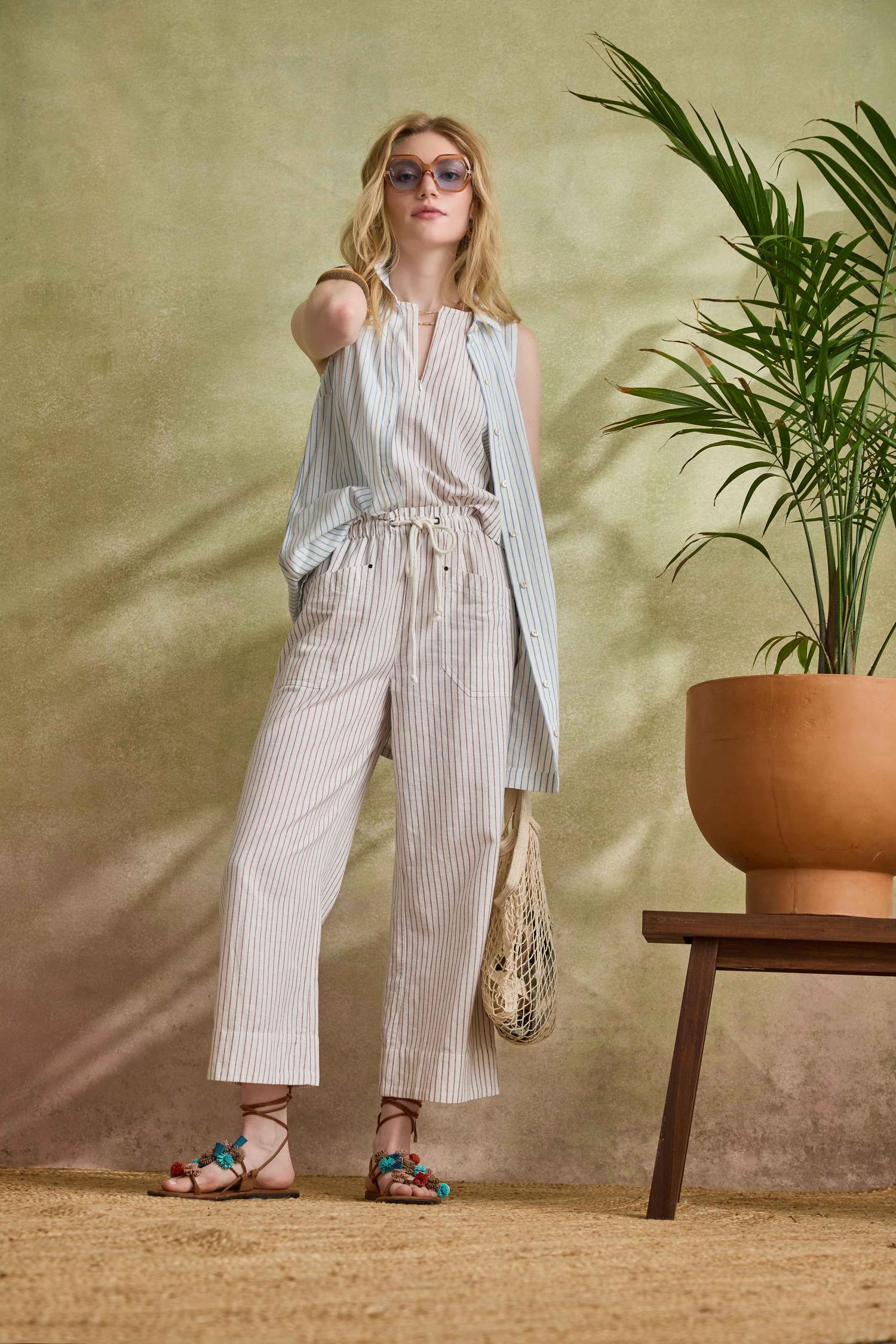 Striped Pant Womens Pant Bark Stripe C1