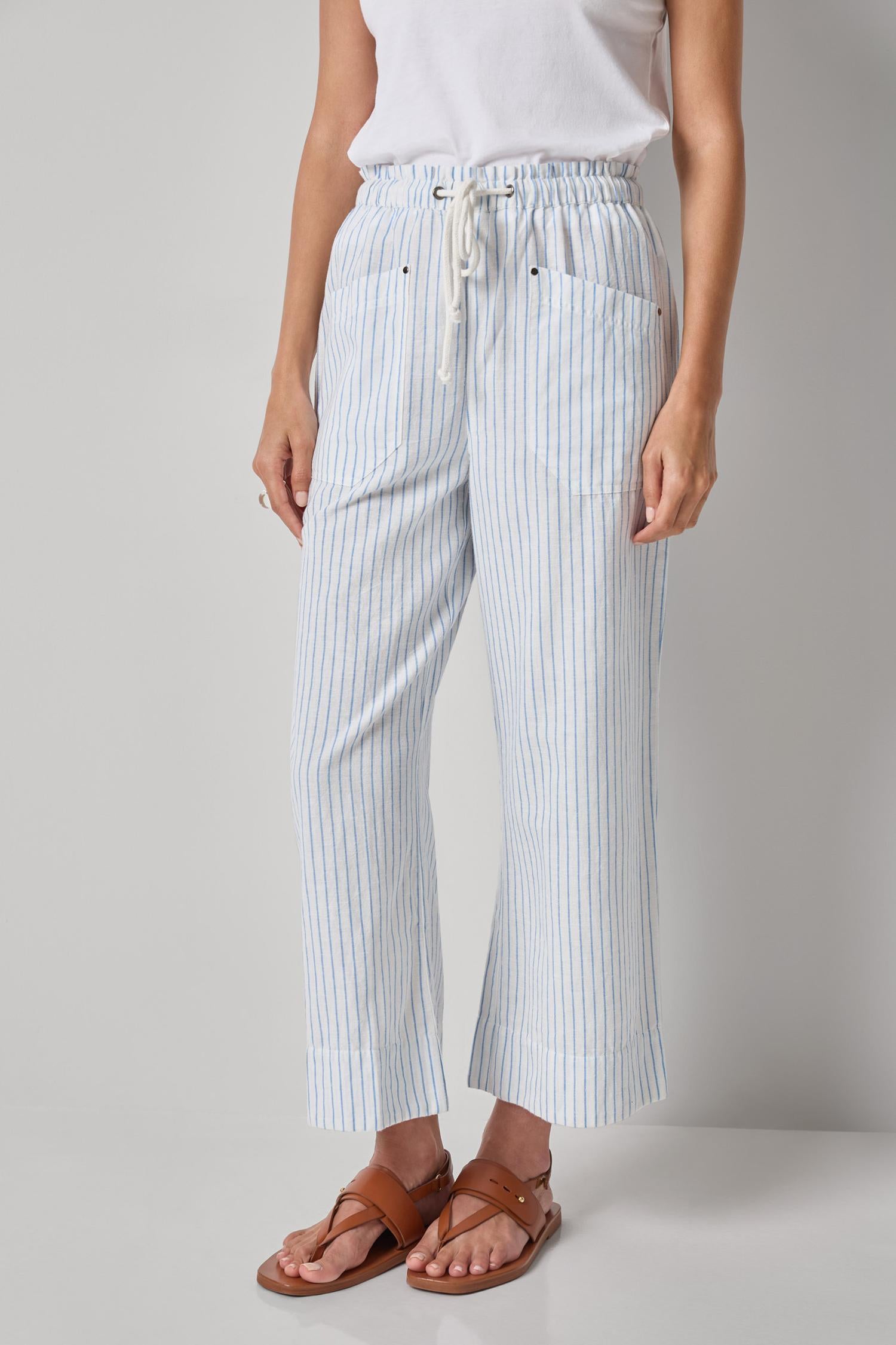 Striped Pant Womens Pant Capri Stripe A1