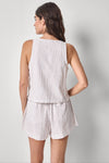 Sleeveless Zip Top Womens Top Bark Stripe A2