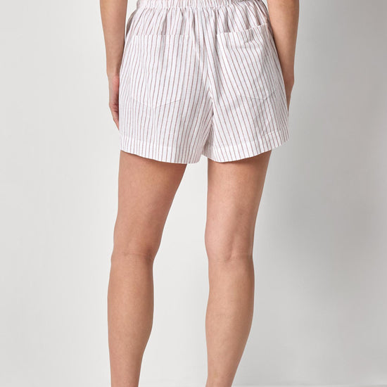 Striped Drawstring Short Womens Short Bark Stripe A2