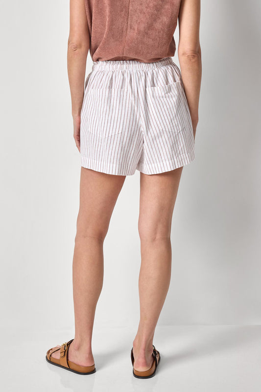 Striped Drawstring Short Womens Short Bark Stripe A2