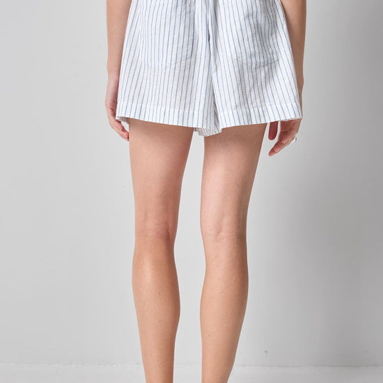 Striped Drawstring Short Womens Short Capri Stripe A2