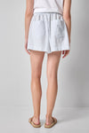 Striped Drawstring Short Womens Short Capri Stripe A2