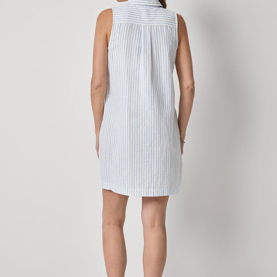 Striped Button Down Dress Womens Dress Capri Stripe A2