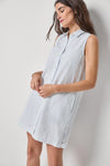 Striped Button Down Dress Womens Dress Capri Stripe A3