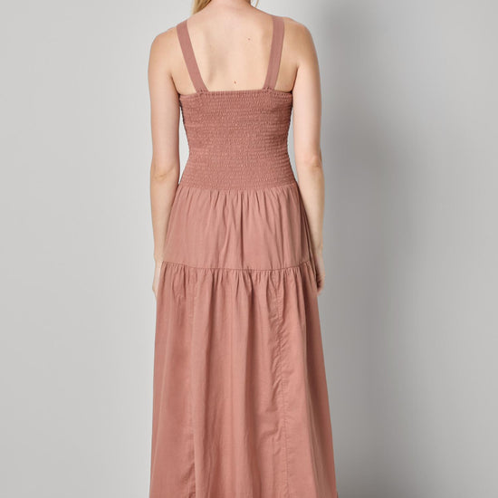 Smocked Bodice Maxi Dress Womens Dress Bark A2