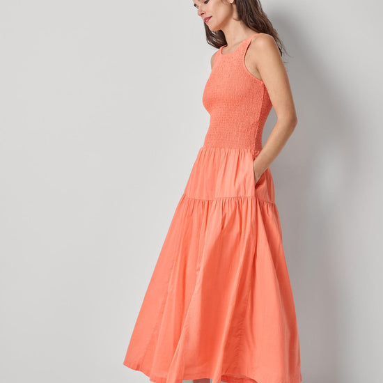 Smocked Bodice Maxi Dress Womens Dress Nectar A1