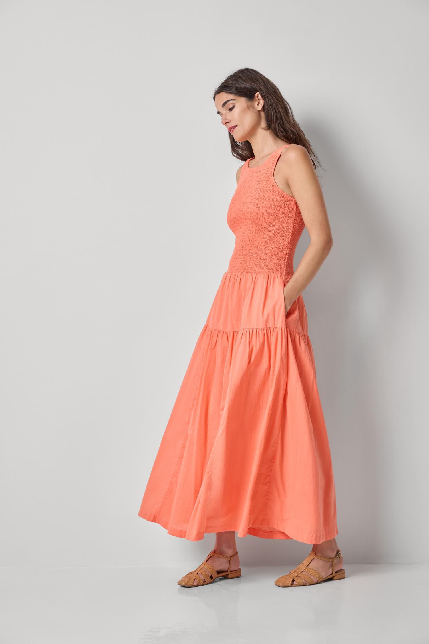 Smocked Bodice Maxi Dress Womens Dress Nectar A1