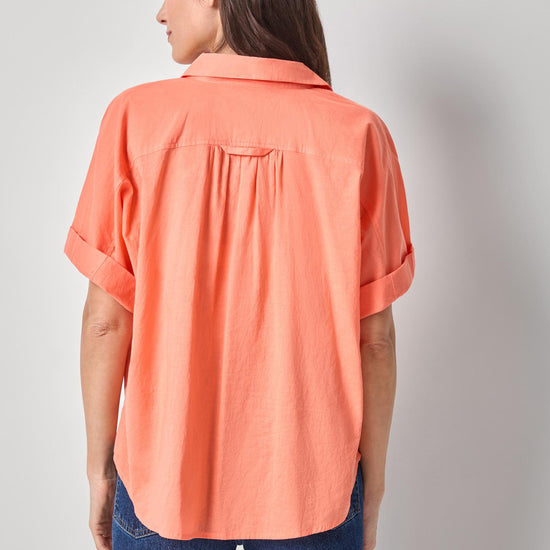 Elbow Sleeve Button Down Womens Top Nectar A2