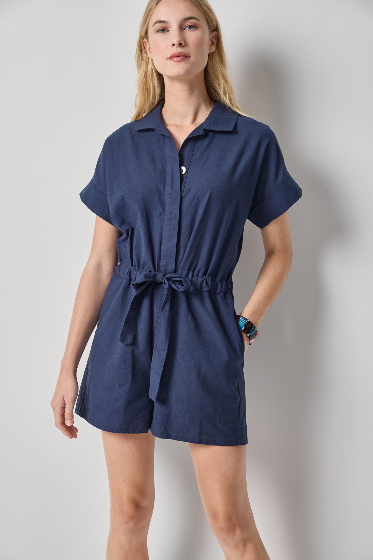 Linen Blend Romper – Lilla P