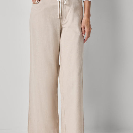 Linen Blend Straight Leg Pant Womens Pant Bamboo A1