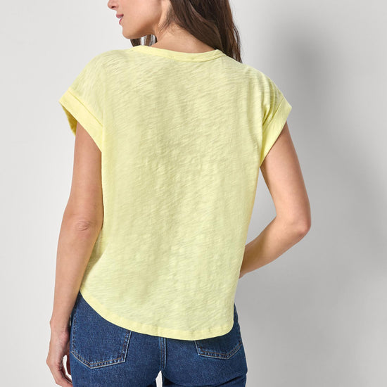 Cuff Sleeve Boxy Top Womens Top Buttercup A2