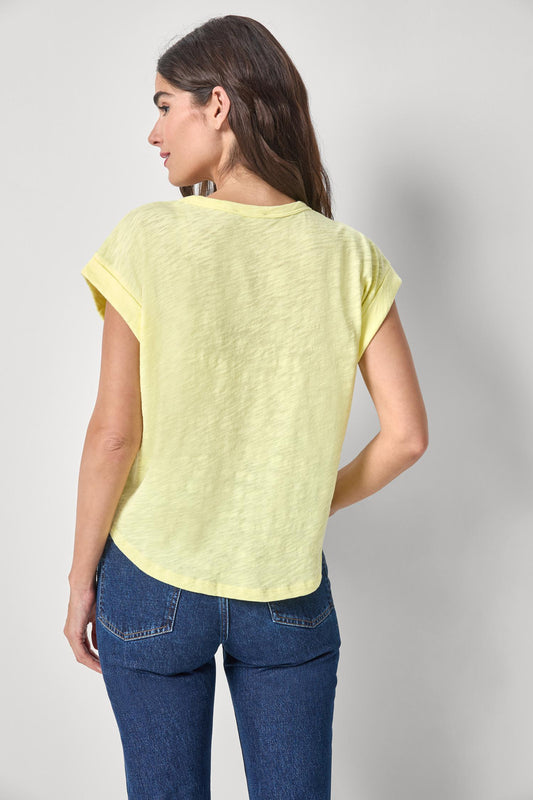 Cuff Sleeve Boxy Top Womens Top Buttercup A2