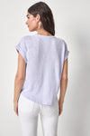 Cuff Sleeve Boxy Top Womens Top Lilac A2