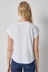Cuff Sleeve Boxy Top Womens Top White A2
