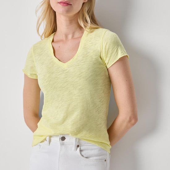Twisted Binding V-Neck Womens Top Buttercup A1