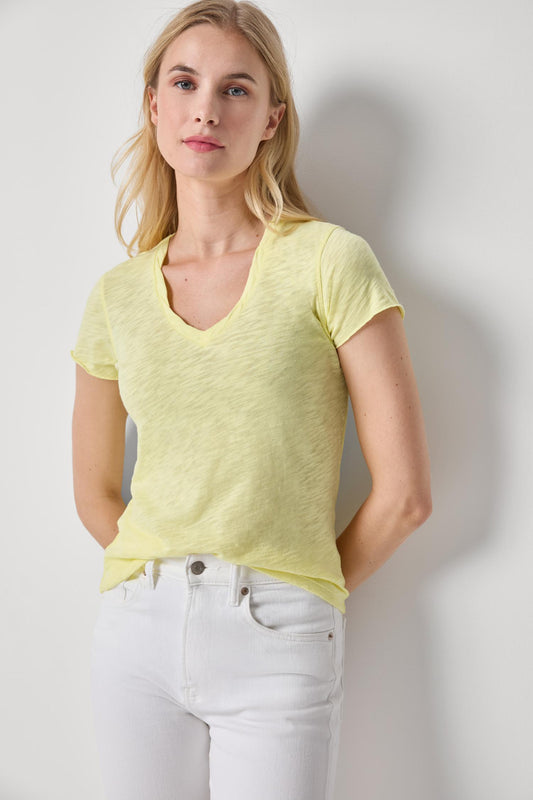 Twisted Binding V-Neck Womens Top Buttercup A1