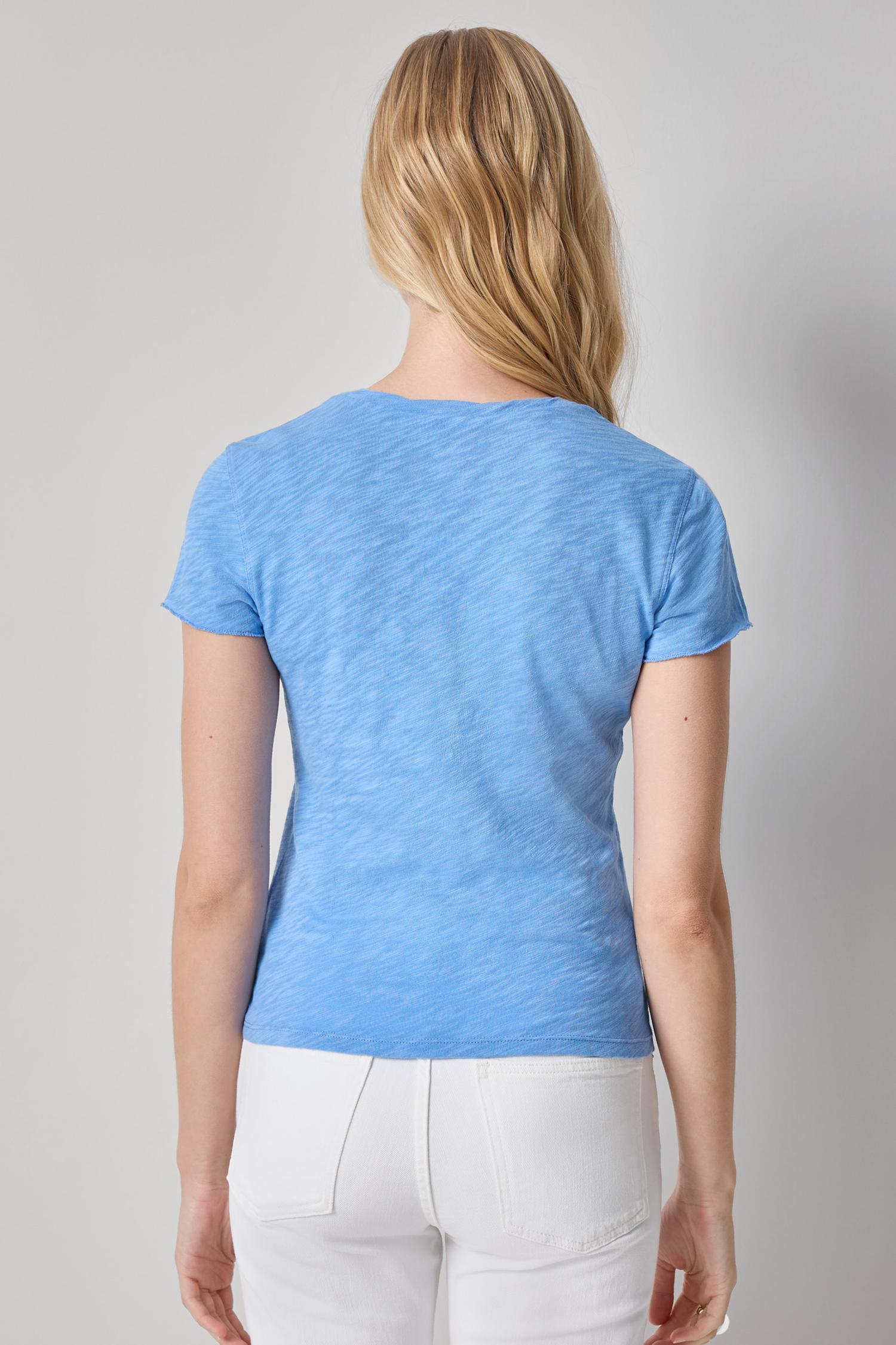 Twisted Binding V-Neck Womens Top Capri A2