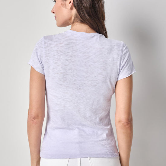 Twisted Binding V-Neck Womens Top Lilac A2