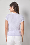 Twisted Binding V-Neck Womens Top Lilac A2