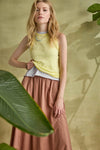 Wide Binding Tank Womens Top Buttercup C1