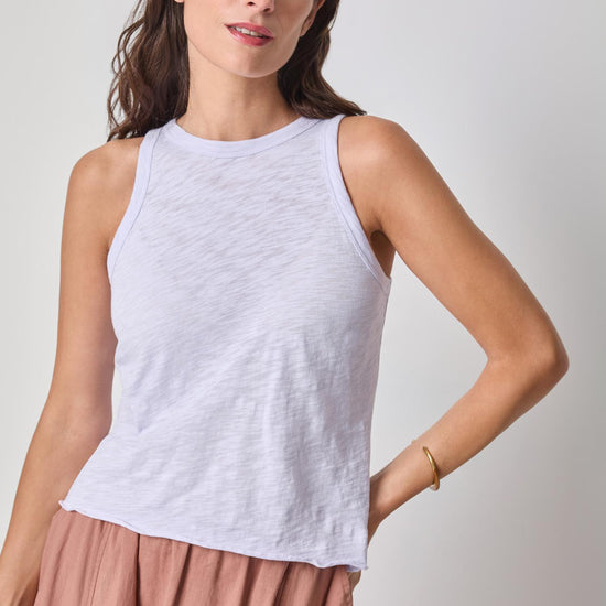Wide Binding Tank Womens Top Lilac A1