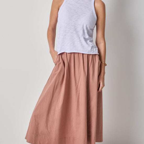 Wide Binding Tank Womens Top Lilac A3