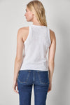 Wide Binding Tank Womens Top White A2