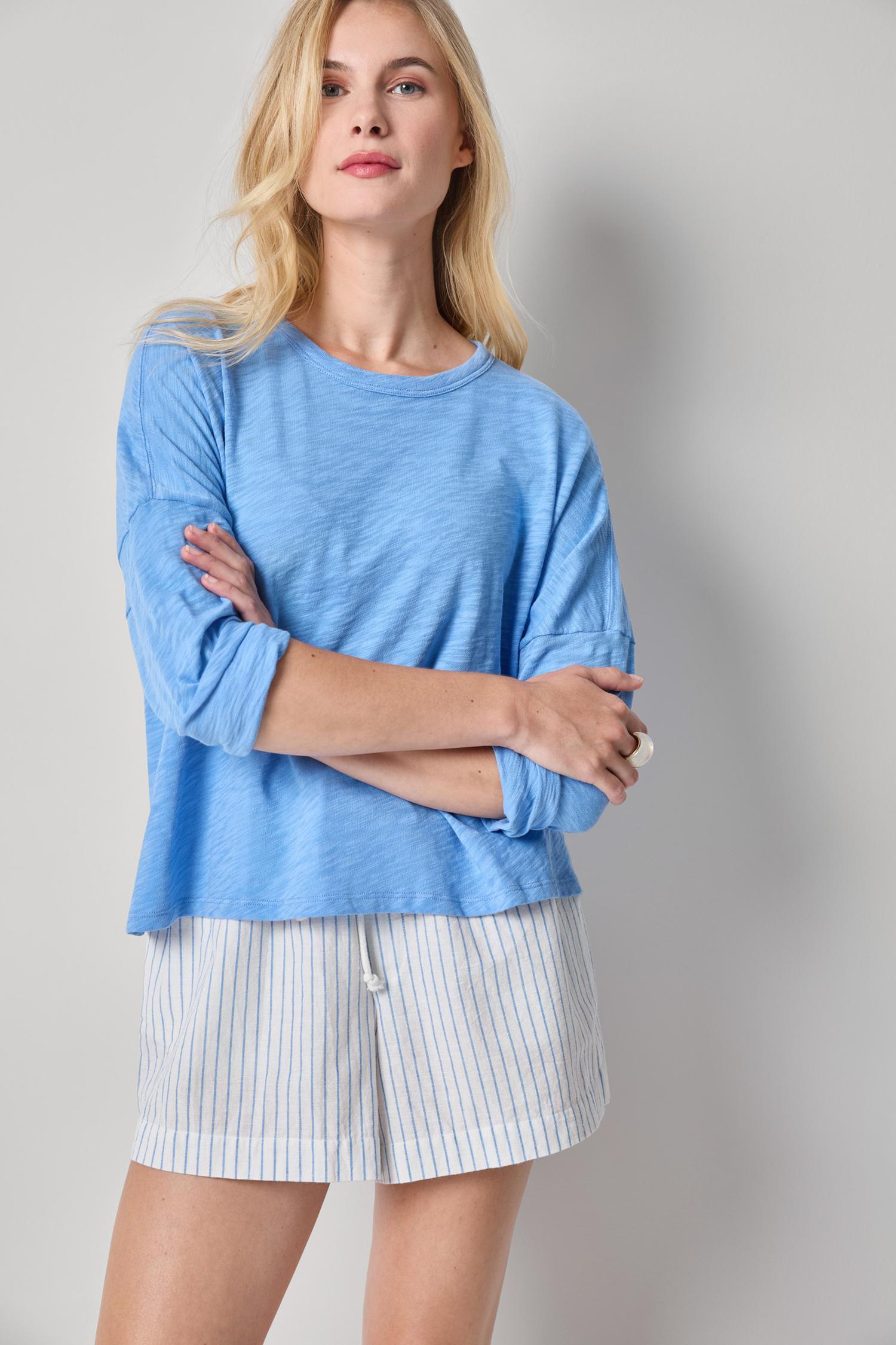 Easy Long Sleeve Beach Tee Womens Top Capri A1