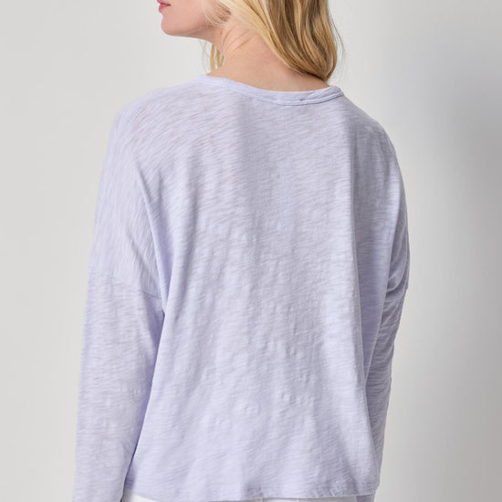 Easy Long Sleeve Beach Tee Womens Top Lilac A2