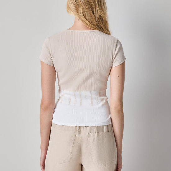 Bamboo Dye Short Sleeve V-Neck Womens Top Bamboo Dye A2