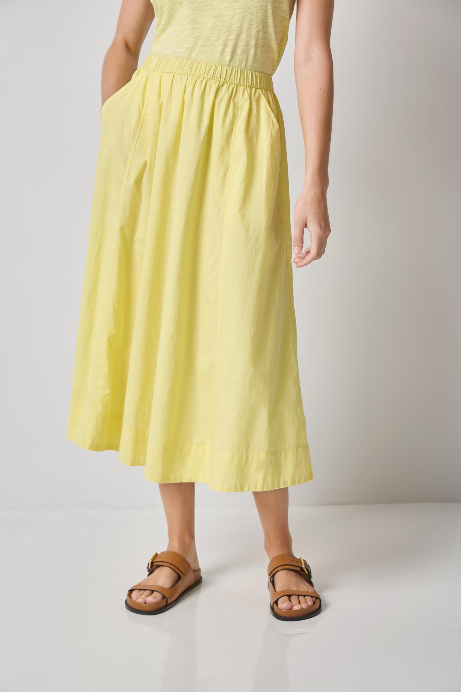 Voile Circle Skirt Womens Skirt Lemon A1