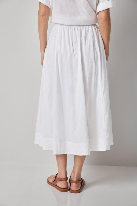 Voile Circle Skirt Womens Skirt White A2