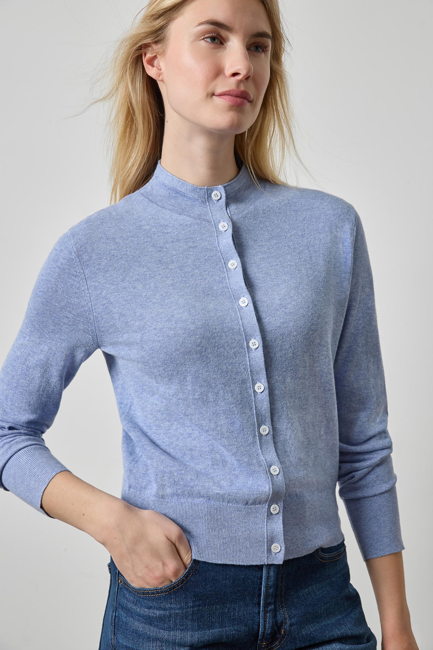 Funnel Neck Cardigan Womens Sweater Lake A1