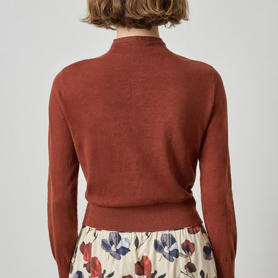 Funnel Neck Cardigan Womens Sweater Maplewood A2